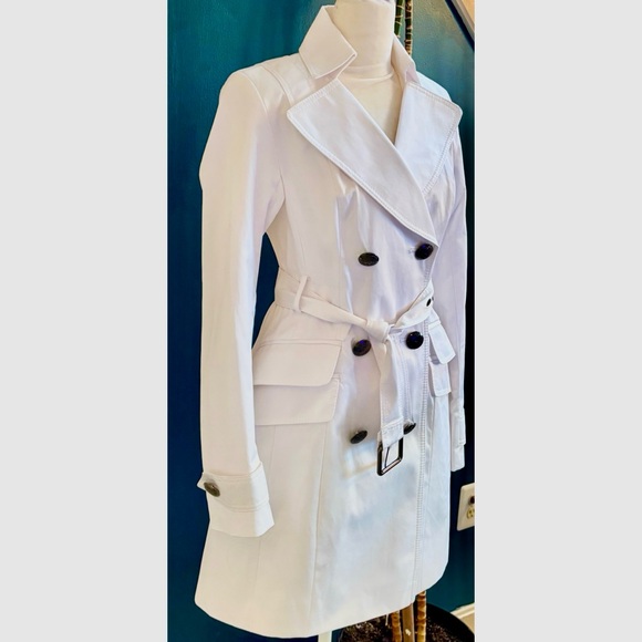 Vince Camuto Jackets & Blazers - Vince Camuto NWOT White Double-Breasted Women's Rain-Trench Coat- Size XS